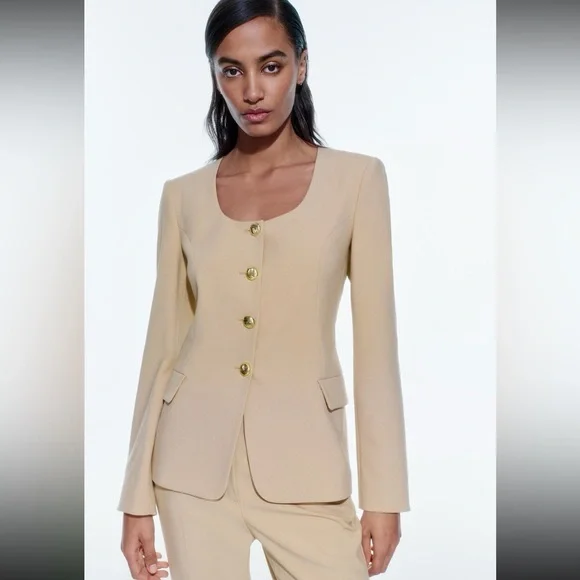 Zara NWT Beige Women's Suit Set - Picture 3 of 11